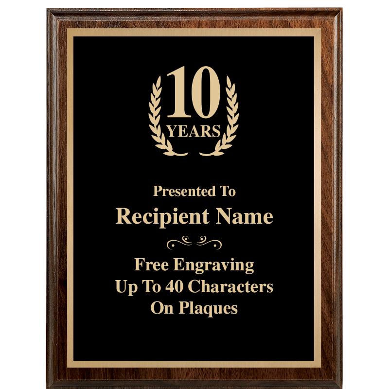 7"X9" WALNUT WOOD PLAQUE