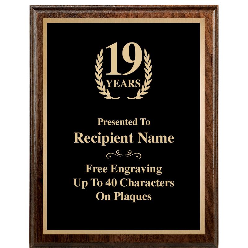 7"X9" WALNUT WOOD PLAQUE