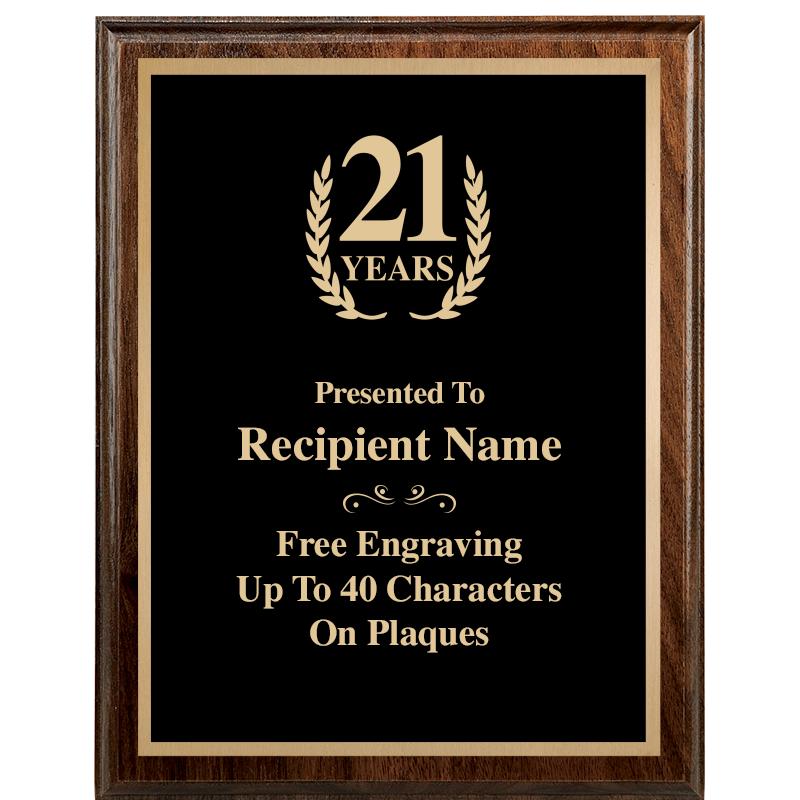 7"X9" WALNUT WOOD PLAQUE