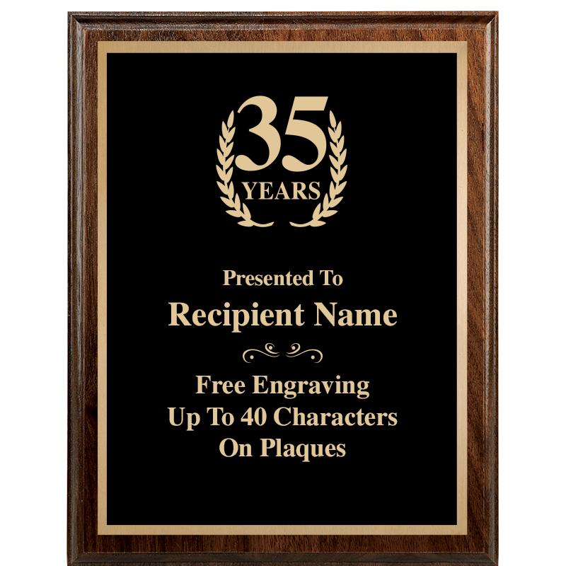 7"X9" WALNUT WOOD PLAQUE