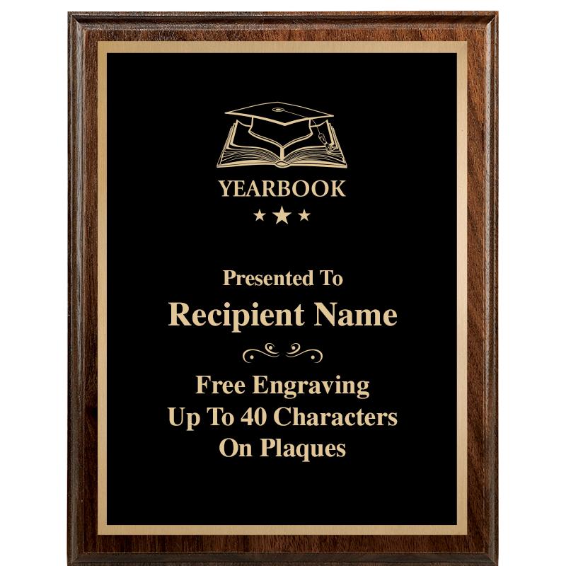 7"X9" WALNUT WOOD PLAQUE