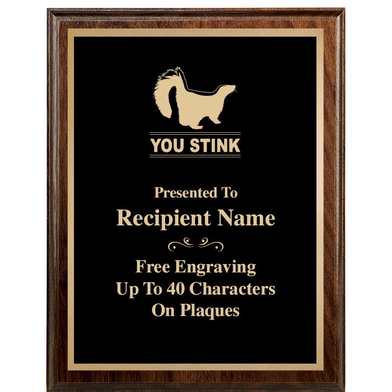 7"X9" WALNUT WOOD PLAQUE