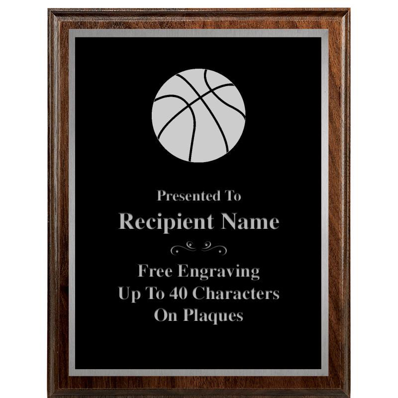 7"X9" WALNUT WOOD PLAQUE SV