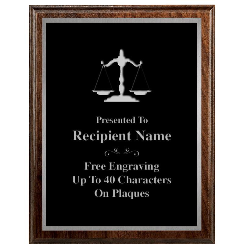 7"X9" WALNUT WOOD PLAQUE SV