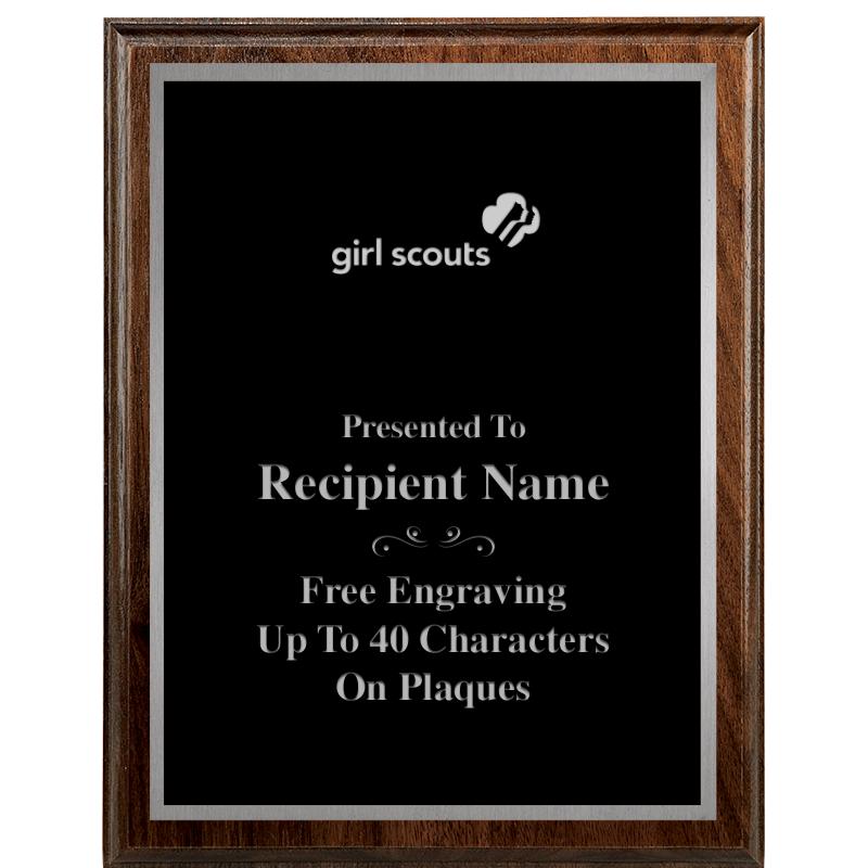 7"X9" WALNUT WOOD PLAQUE SV