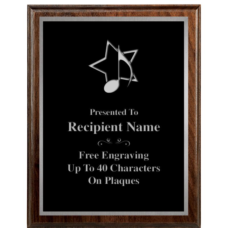 7"X9" WALNUT WOOD PLAQUE SV