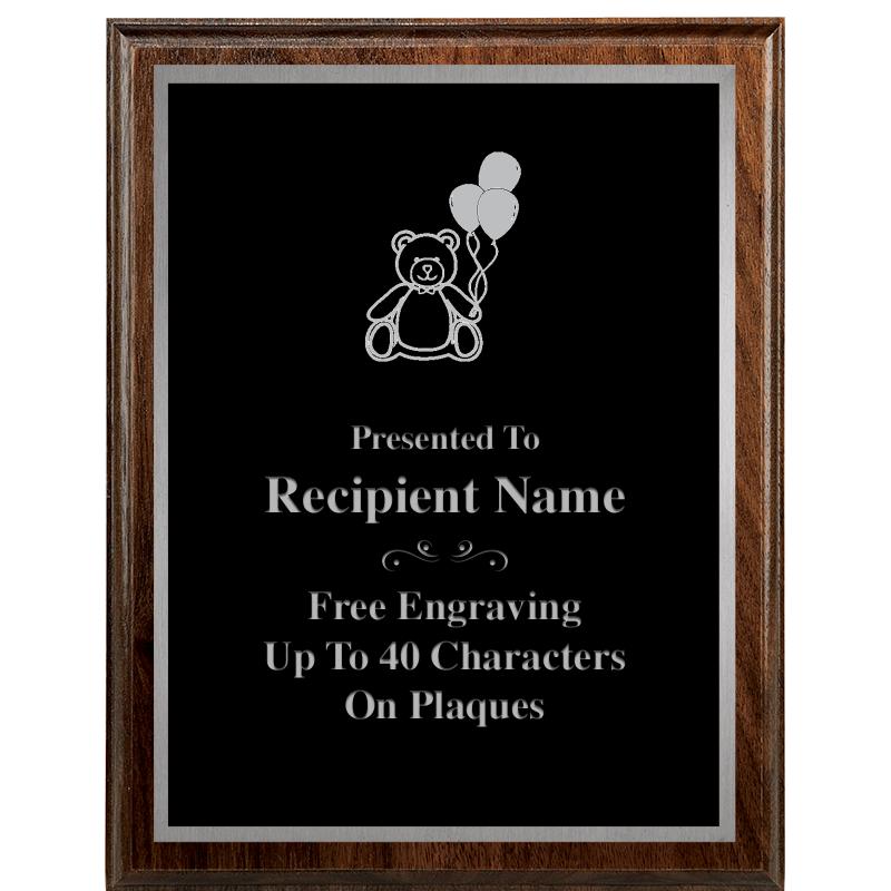 7"X9" WALNUT WOOD PLAQUE SV