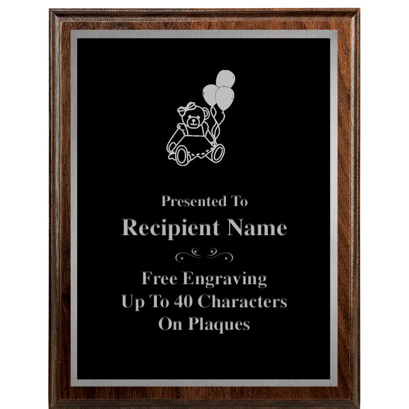 7"X9" WALNUT WOOD PLAQUE SV