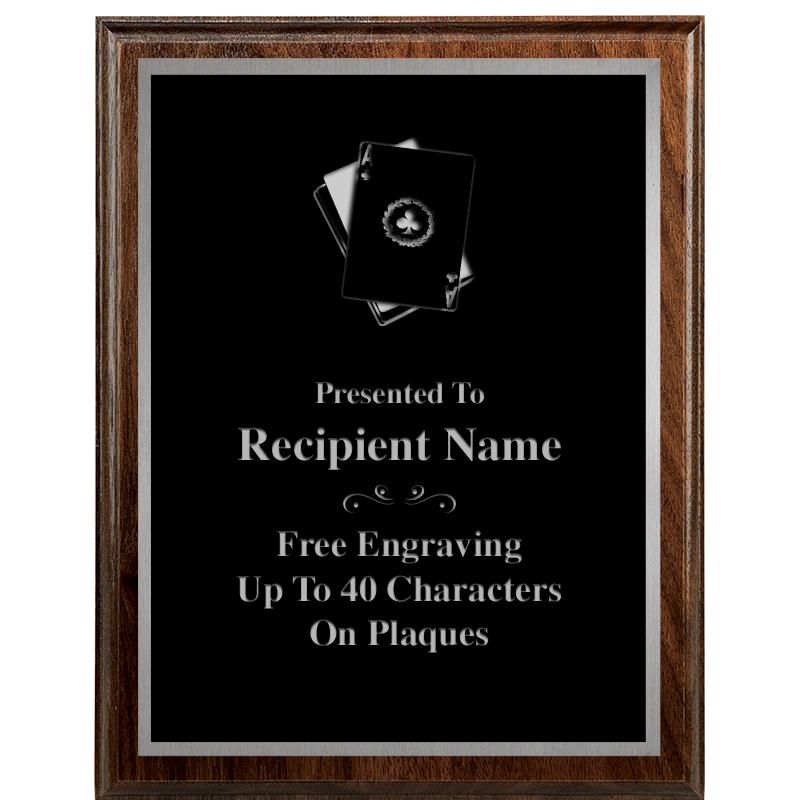 7"X9" WALNUT WOOD PLAQUE SV