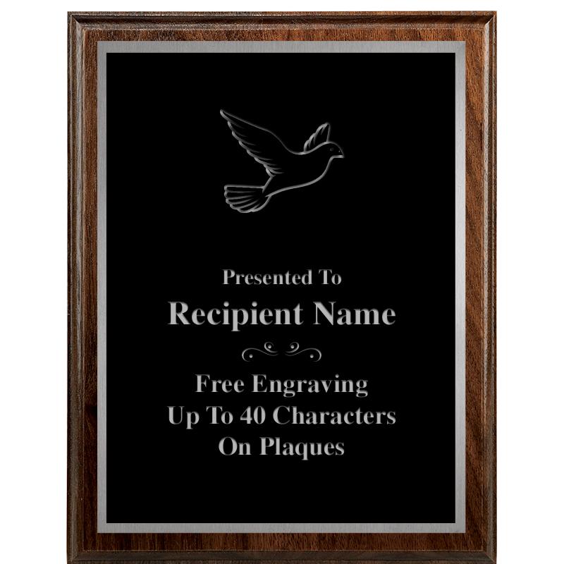 7"X9" WALNUT WOOD PLAQUE SV