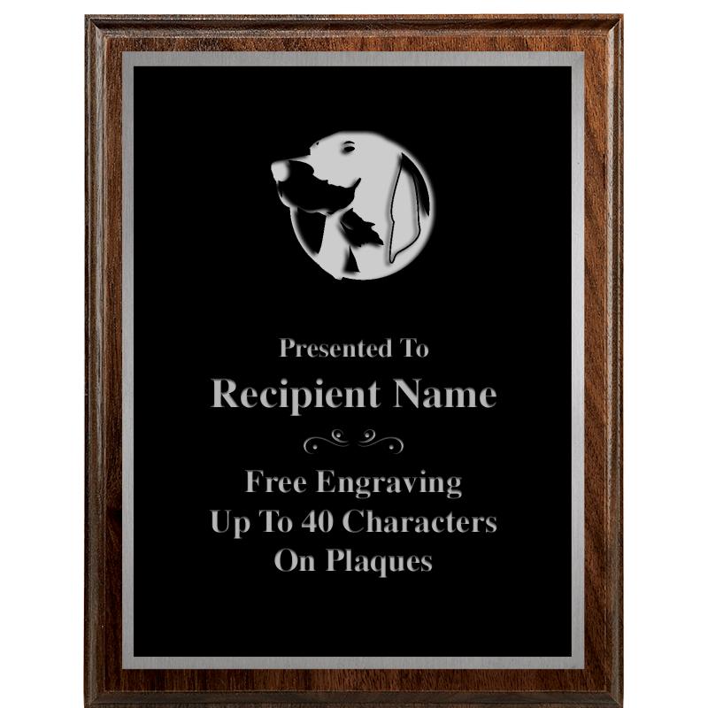 7"X9" WALNUT WOOD PLAQUE SV