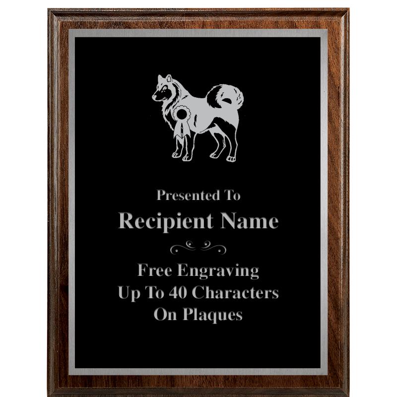 7"X9" WALNUT WOOD PLAQUE SV