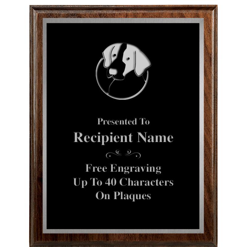 7"X9" WALNUT WOOD PLAQUE SV