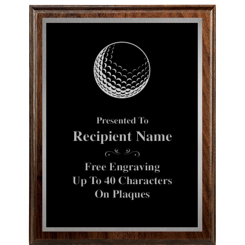 7"X9" WALNUT WOOD PLAQUE SV