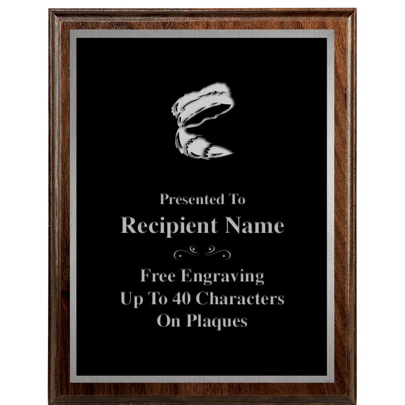 7"X9" WALNUT WOOD PLAQUE SV