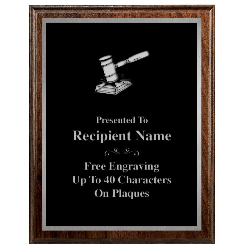 7"X9" WALNUT WOOD PLAQUE SV