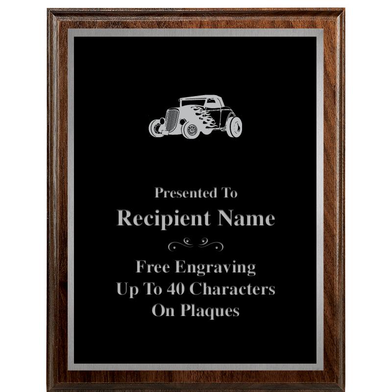 7"X9" WALNUT WOOD PLAQUE SV