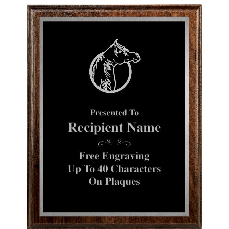 7"X9" WALNUT WOOD PLAQUE SV