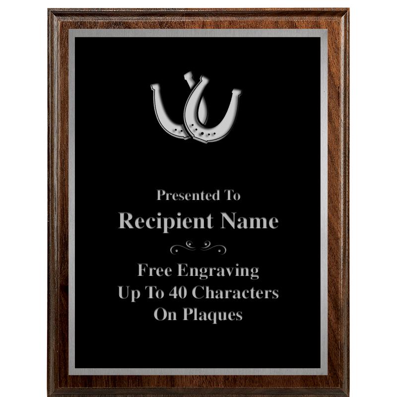 7"X9" WALNUT WOOD PLAQUE SV