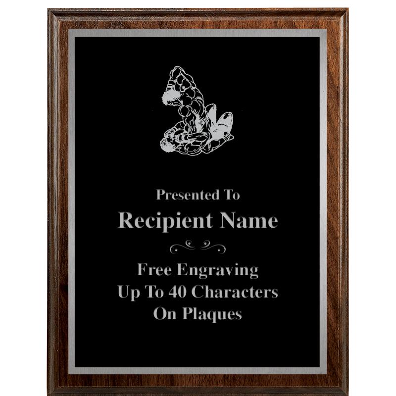 7"X9" WALNUT WOOD PLAQUE SV