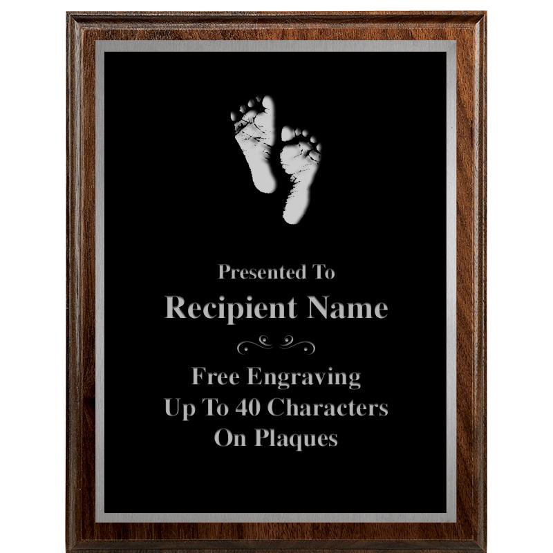 7"X9" WALNUT WOOD PLAQUE SV