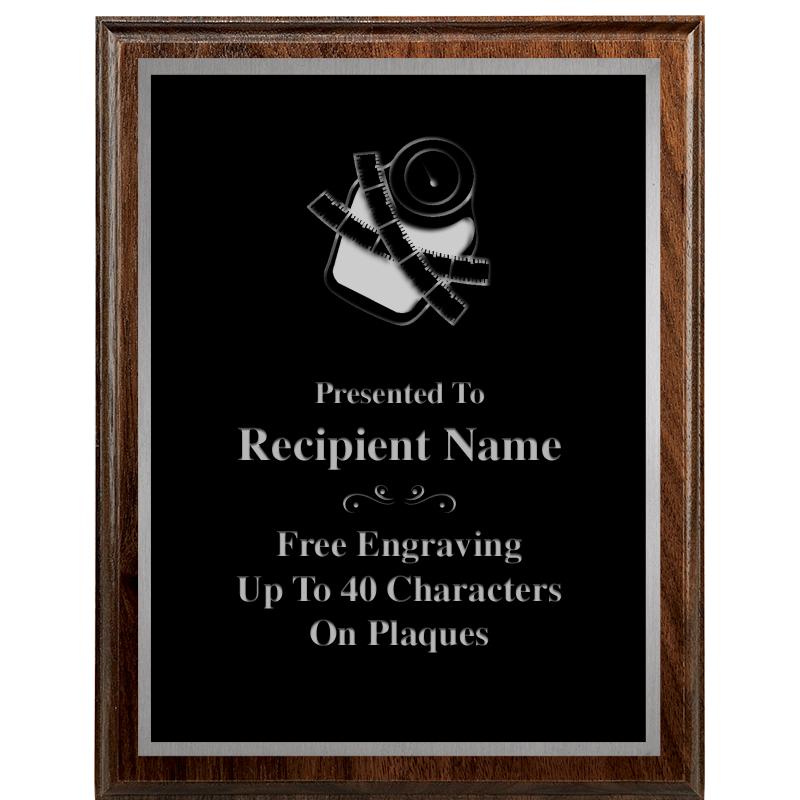 7"X9" WALNUT WOOD PLAQUE SV