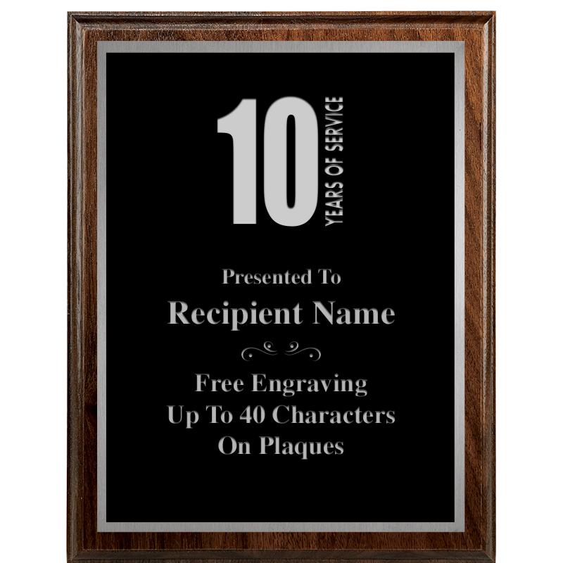 7"X9" WALNUT WOOD PLAQUE SV