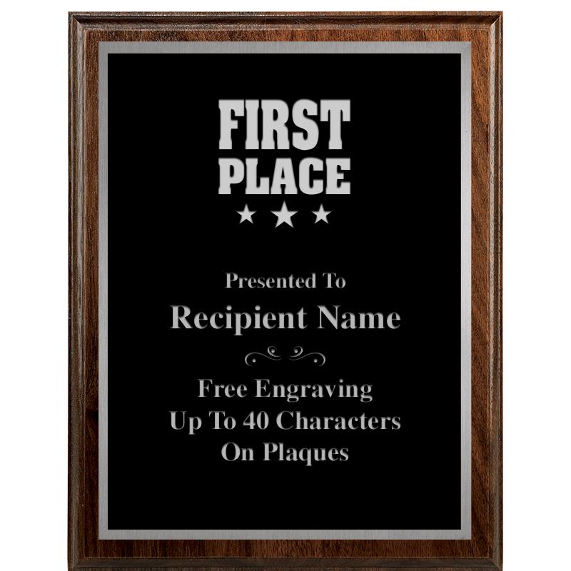 7"X9" WALNUT WOOD PLAQUE SV