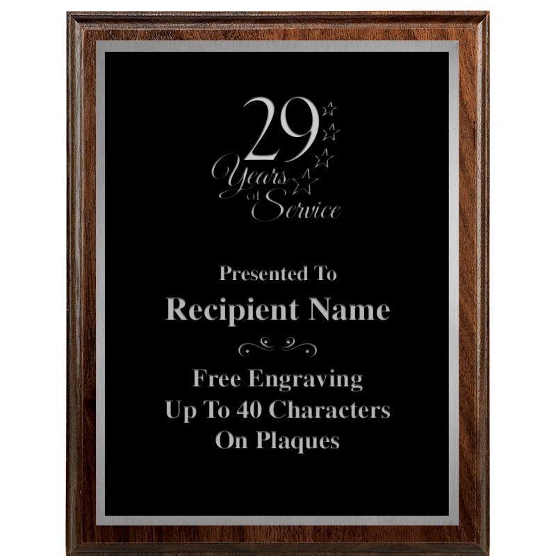 7"X9" WALNUT WOOD PLAQUE SV