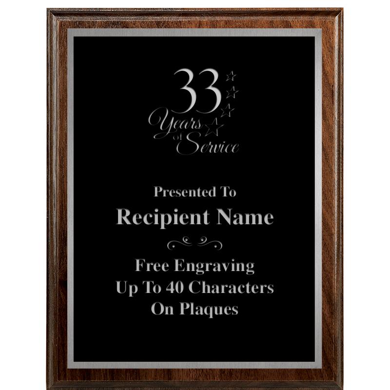 7"X9" WALNUT WOOD PLAQUE SV