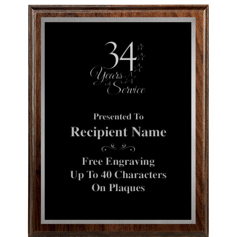 7"X9" WALNUT WOOD PLAQUE SV