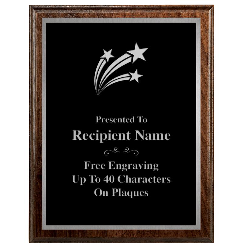 7"X9" WALNUT WOOD PLAQUE SV