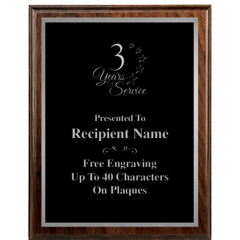7"X9" WALNUT WOOD PLAQUE SV