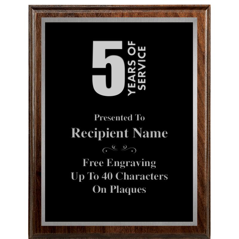 7"X9" WALNUT WOOD PLAQUE SV