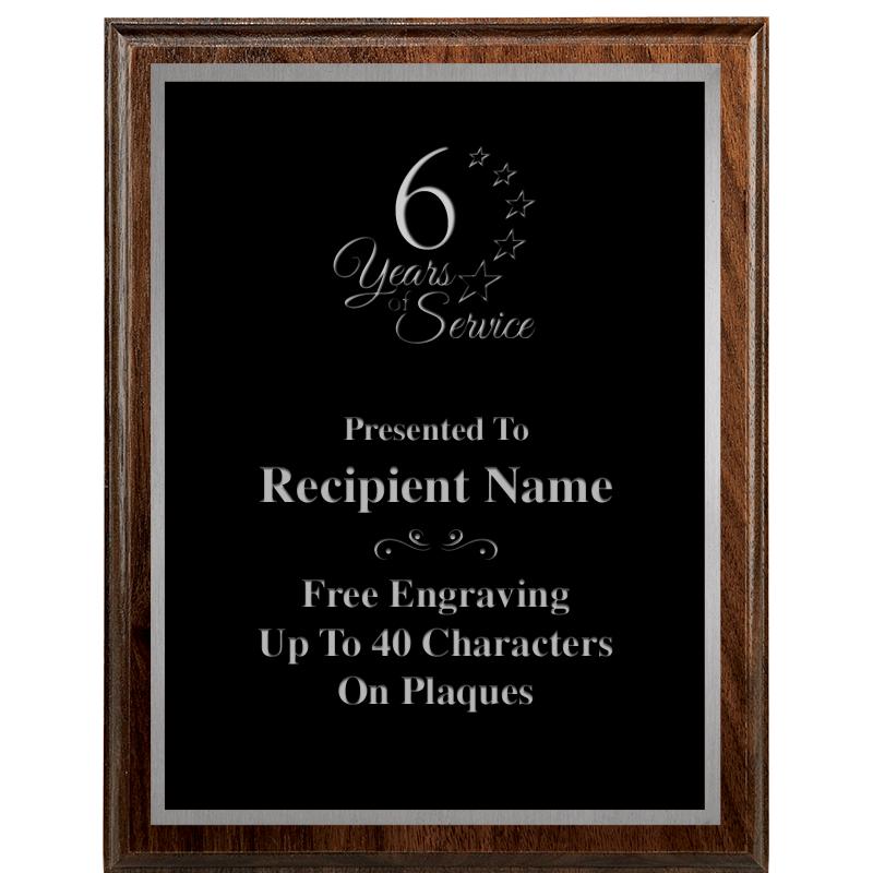 7"X9" WALNUT WOOD PLAQUE SV