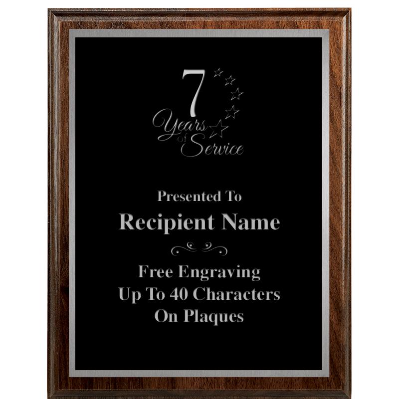 7"X9" WALNUT WOOD PLAQUE SV