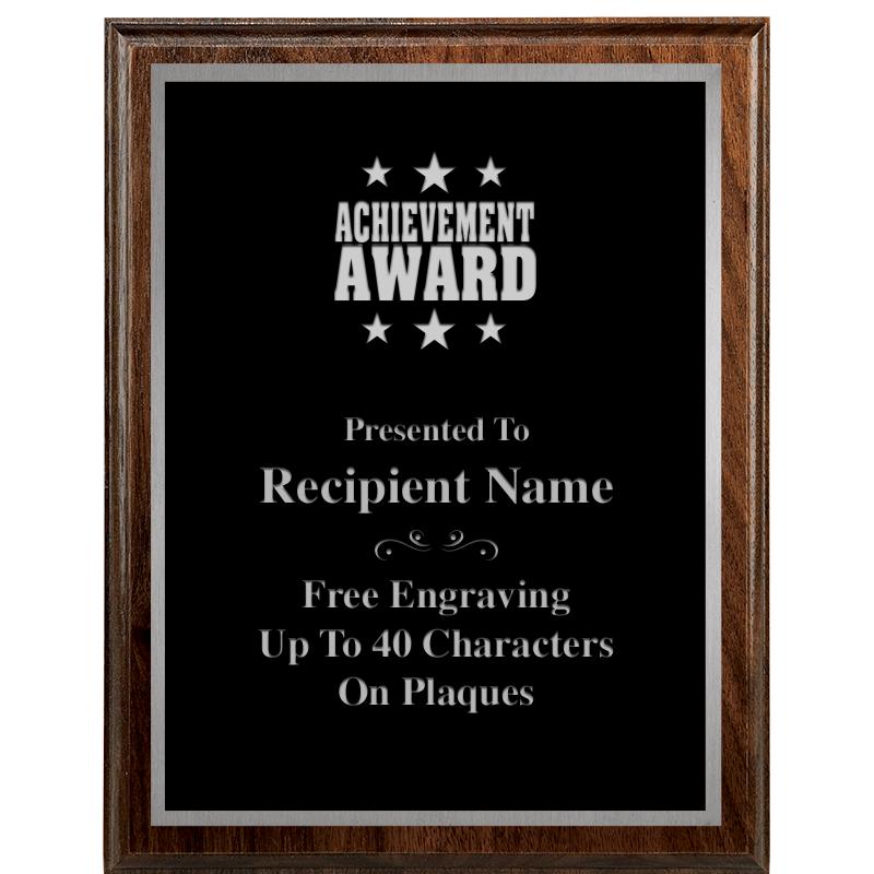 7"X9" WALNUT WOOD PLAQUE SV