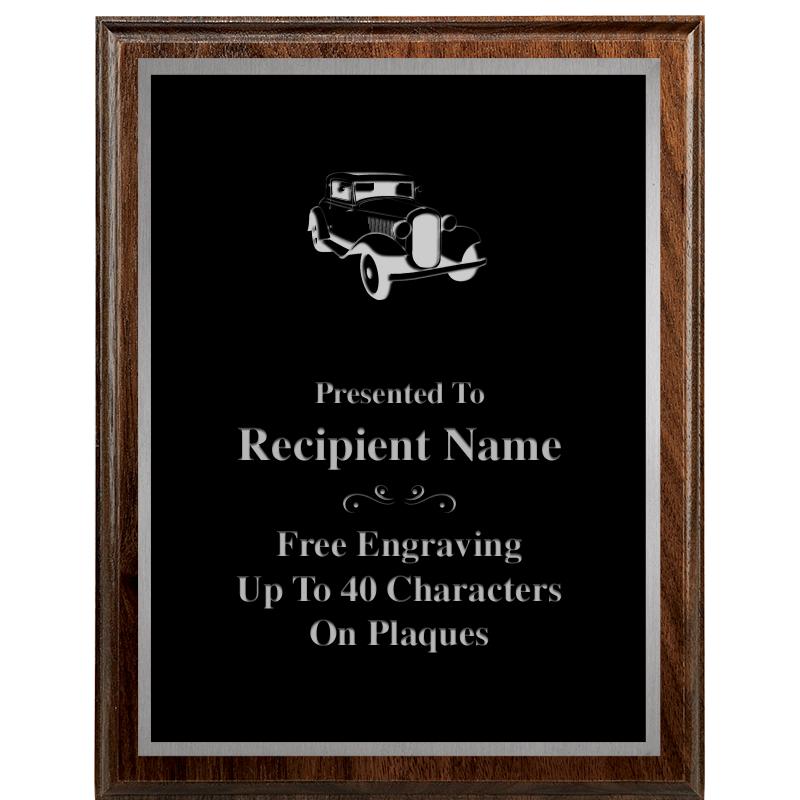 7"X9" WALNUT WOOD PLAQUE SV