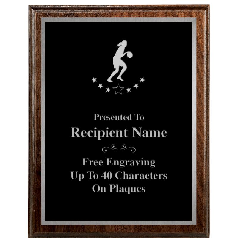 7"X9" WALNUT WOOD PLAQUE SV