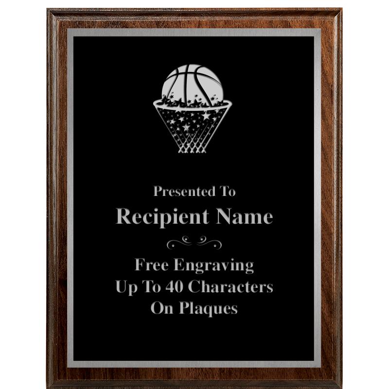 7"X9" WALNUT WOOD PLAQUE SV