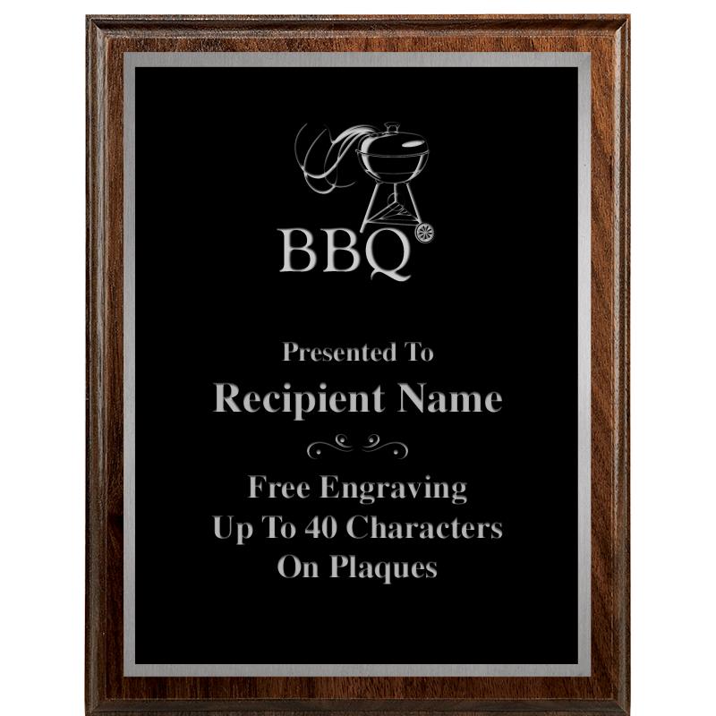 7"X9" WALNUT WOOD PLAQUE SV