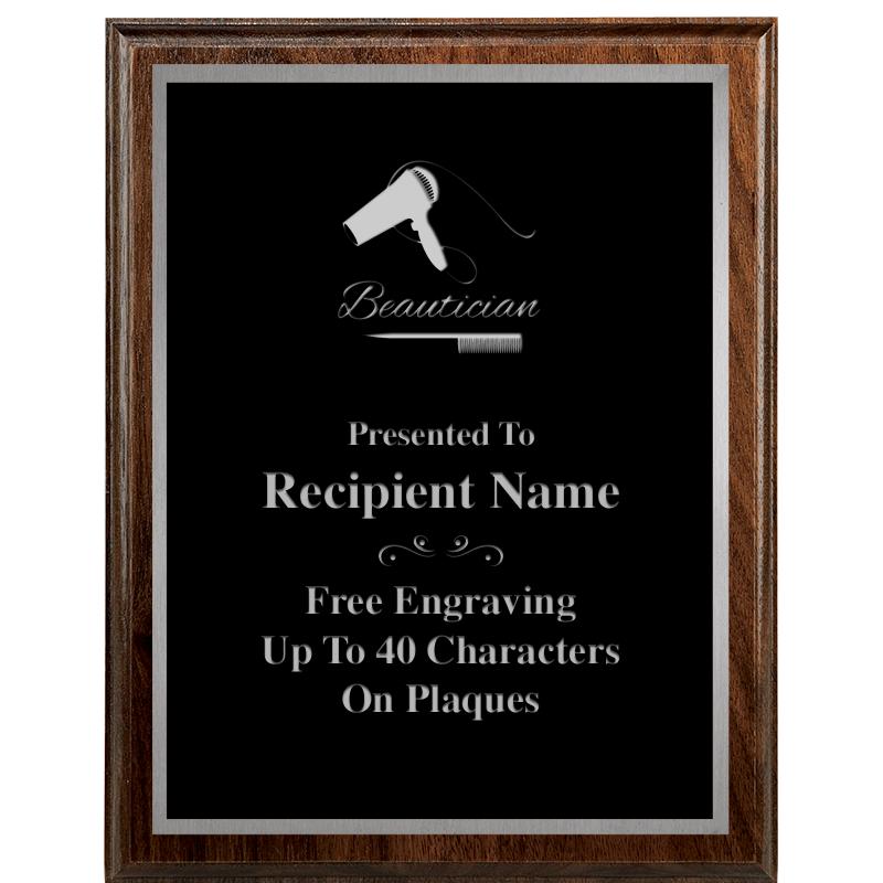 7"X9" WALNUT WOOD PLAQUE SV