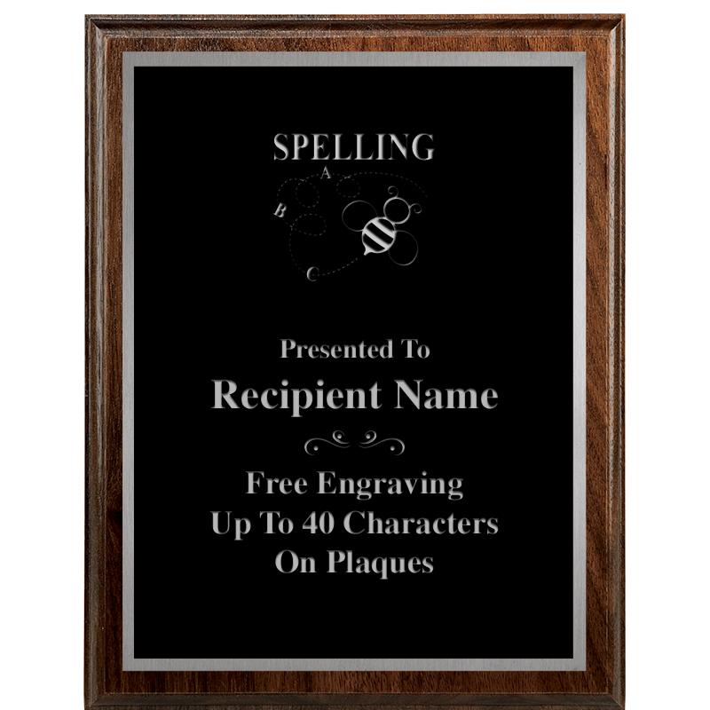 7"X9" WALNUT WOOD PLAQUE SV