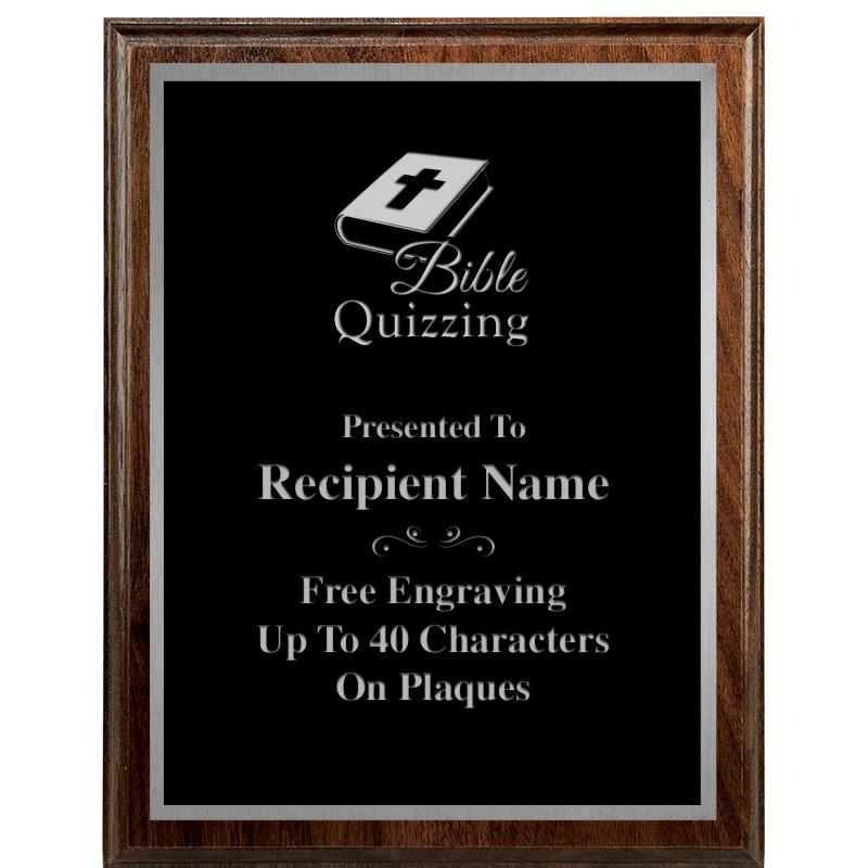 7"X9" WALNUT WOOD PLAQUE SV