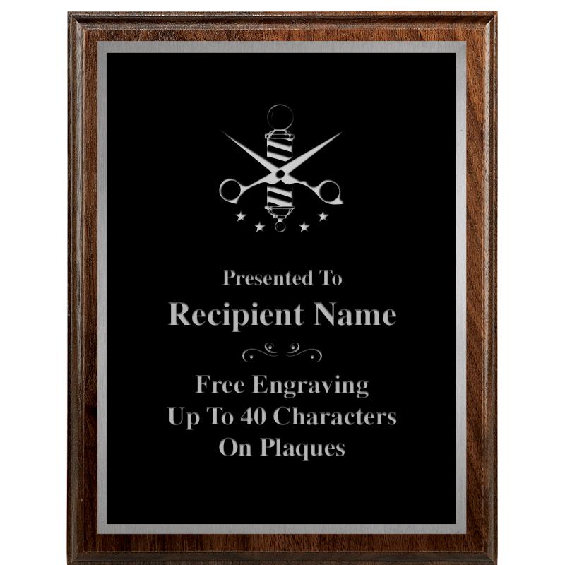 7"X9" WALNUT WOOD PLAQUE SV