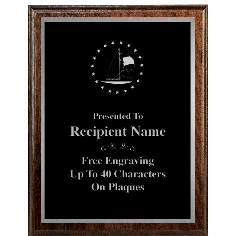 7"X9" WALNUT WOOD PLAQUE SV