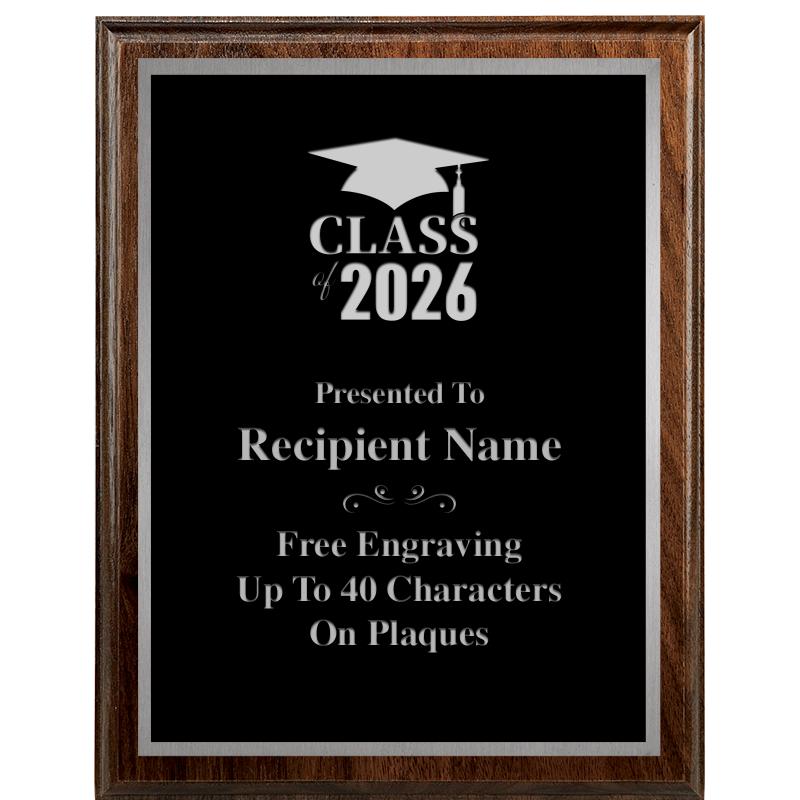 7"X9" WALNUT WOOD PLAQUE SV