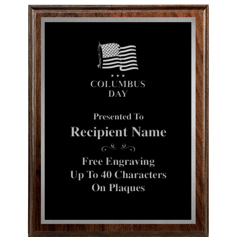 7"X9" WALNUT WOOD PLAQUE SV