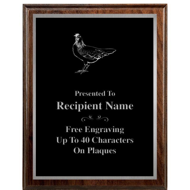 7"X9" WALNUT WOOD PLAQUE SV