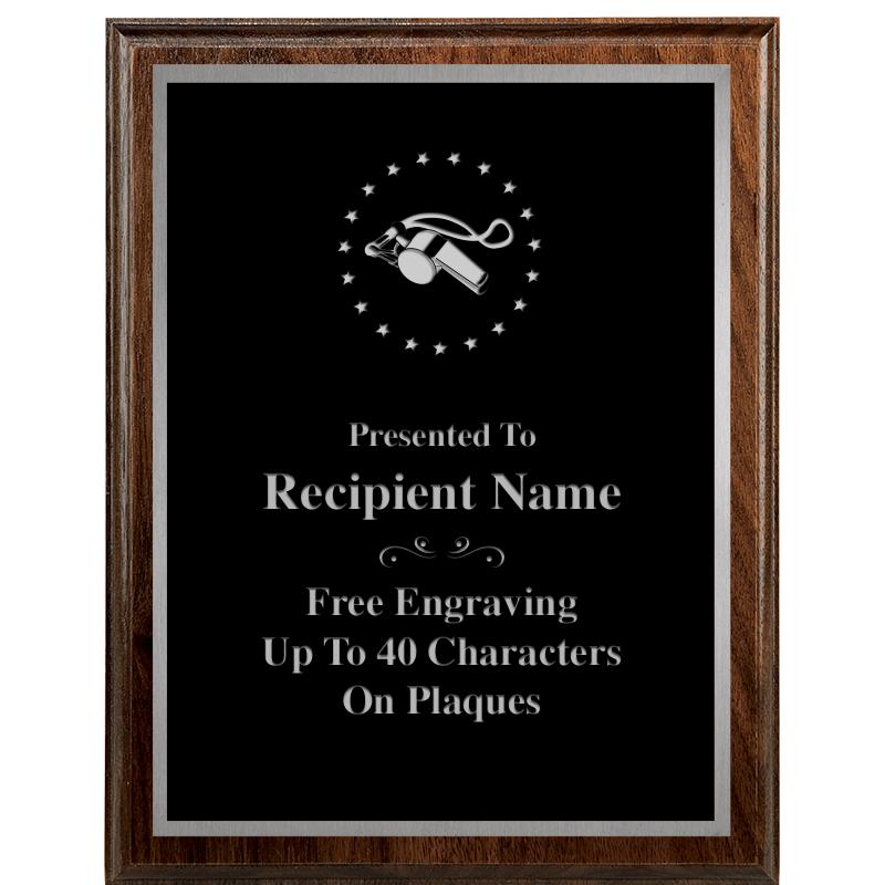 7"X9" WALNUT WOOD PLAQUE SV